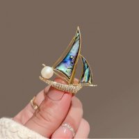 XSB106 - Cute Boat Saree Brooch